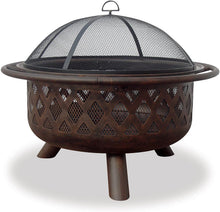 Load image into Gallery viewer, Serenelife Endless Summer, WAD792SP, Bronze Crossweave Firebowl Fire Pit Outdoor Firepit