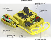 Load image into Gallery viewer, Tower Manufacturing GFCI Quad Outlet Box with Circuit Breaker