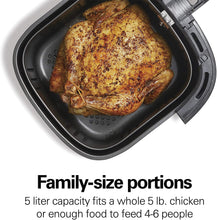 Load image into Gallery viewer, Hamilton Beach 5.3 Quart Digital Air Fryer Oven with 8 Presets, Easy to Clean Nonstick Basket, Black (35075)