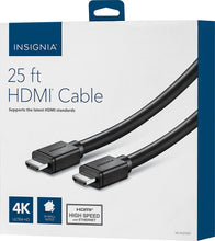 Load image into Gallery viewer, Insignia - 25&#39; 4K Ultra HD In-Wall HDMI Cable - Black