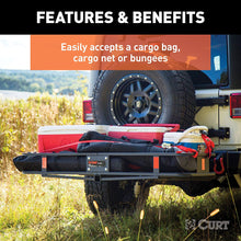 Load image into Gallery viewer, CURT 18151 60 x 20-Inch Basket Hitch Cargo Carrier, 500 lbs Capacity, Black Steel, 2-In Folding Shank
