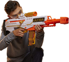 Load image into Gallery viewer, NERF Ultra Pharaoh Blaster with Premium Gold Accents, 10-Dart Clip, 10 Ultra Darts, Bolt Action, Compatible Only Ultra Darts
