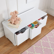 Load image into Gallery viewer, KidKraft Nantucket Storage Bench - White