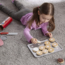 Load image into Gallery viewer, Melissa &amp; Doug Slice-and-Bake Wooden Cookie Play Food Set, Pretend Play, Materials, 28 Pieces, 10.5" H x 13.5" W x 3.25" L