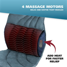 Load image into Gallery viewer, Wahl Heated Lumbar Massage Therapeutic Home &amp; Auto Cushion 04230 Back Massager for Home, Office and Auto Use