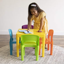 Load image into Gallery viewer, Humble Crew, Vibrant Kids Plastic Table and 4 Chairs Set