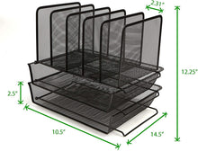 Load image into Gallery viewer, Mind Reader Tray Mesh Desk, Document Holder, Magazine Storage, Desktop File Organizer