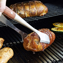 Load image into Gallery viewer, PIT BOSS 67298 3 Piece Grill Stainless Steel with Rosewood Handles-Includes Spatula, Tongs and Fork BBQ Tool Set