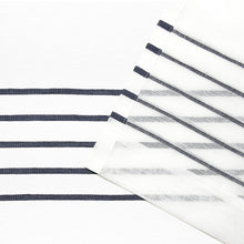 Load image into Gallery viewer, Exclusive Home Curtains Pleated Sheer Linen Cabana Stripe Window Curtain Panel Pair with Rod Pocket