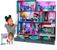 Load image into Gallery viewer, LOL Surprise OMG House – New Real Wood Doll House with 85+ Surprises | 3 Stories, 6 Rooms including Elevator, Tub, Pool, Patio, Living Room, Kitchen, Piano Bedroom, Bathroom, and Fashion Closet