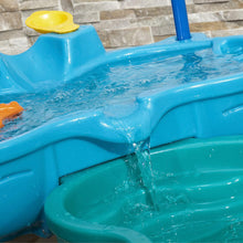 Load image into Gallery viewer, Step2 Spill &amp; Splash Seaway Water Table | Kids Dual-Level Water Play Table with Umbrella &amp; 11-Pc Accessory Set | Large Water Table