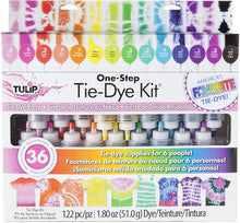 Load image into Gallery viewer, Tulip One-Step Tie-Dye Kit Party Supplies, 18 Bottles Tie Dye, Rainbow