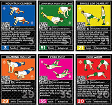 Load image into Gallery viewer, Stack 52 Bodyweight Exercise Cards: Workout Playing Card Game. Designed by a Military Fitness Expert. Video Instructions Included. No Equipment Needed. Burn Fat Build Muscle.