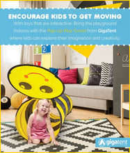 Load image into Gallery viewer, GigaTent 6 Foot Pop Up Kids Play Tunnel - Bumble Bee Hide and Seek Tube for Babies, Toddlers, Dogs and Pets - Indoor or Outdoor Adventure, Folds Flat, Carrying Bag Included