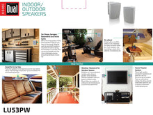 Load image into Gallery viewer, Dual Electronics LU53PW 5 ¼ inch 3-Way High Performance Indoor, Outdoor &amp; Bookshelf Studio Monitor Speakers with Swivel Brackets &amp; 125 Watts Peak Power (Sold in Pairs)