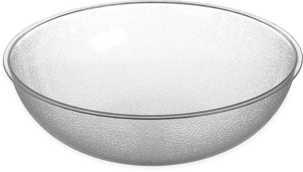 Carlisle 720807 Round Pebbled Salad Serving Bowl, 1.7 Quart, Clear (Pack of 12)