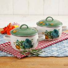 Load image into Gallery viewer, The Pioneer Woman ROSE SHADOW 2-pack MINI Dutch Oven Pan with Lids