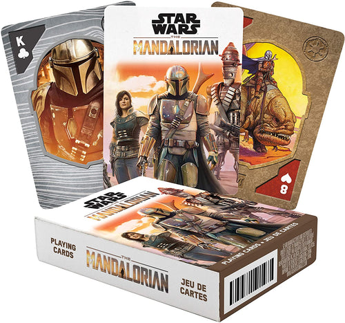 AQUARIUS Star Wars Playing Cards - The Mandalorian Themed Deck of Cards for Your Favorite Card Games - Officially Licensed Star Wars Merchandise and Collectibles - Poker Size with Linen Finish