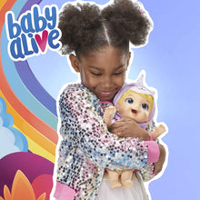 Load image into Gallery viewer, Baby Alive Tinycorns Doll, Unicorn, Accessories, Drinks, Wets, Blonde Hair Toy for Kids Ages 3 Years and Up