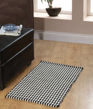 Load image into Gallery viewer, Chesapeake Portland Houndstooth 2Pc. Black Accent Rug Set (21&quot;x34&quot;)
