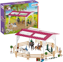 Load image into Gallery viewer, Schleich Horse Club 40-piece Riding School Playset with Riders and Horse Toys for Kids Ages 5-12