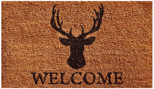Calloway Mills Deer Welcome Doormat, Natural/Black