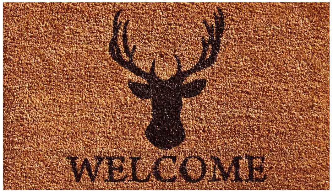 Calloway Mills Deer Welcome Doormat, Natural/Black