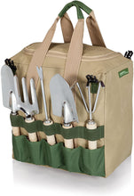 Load image into Gallery viewer, Picnic Time 5-Piece Garden Tool Set w/ Removable Tote &amp; Folding Seat