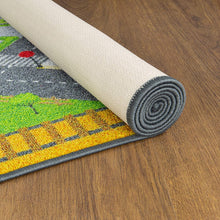Load image into Gallery viewer, KC CUBS Playtime Collection Country Farm Road Map with Construction Site Educational Learning Area Rug Carpet for Kids and Children Bedroom and Playroom