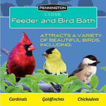 Load image into Gallery viewer, Pennington 100509196 Cedar Hanging 2 in 1 Bird Bath &amp; Feeder, 4 LBS