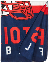 Load image into Gallery viewer, The Northwest Company NFL New England Patriots Singular Fleece Throw, 50-inch by 60-inch, Blue