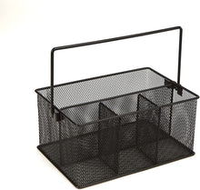 Load image into Gallery viewer, Mind Reader Storage Basket Organizer, Utensil Holder, Forks, Spoons, Knives, Napkins, Perfect for Desk Supplies, Pencil, Pens, Staples