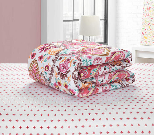 Idea Nuova Gilded Marble Bed in A Bag, Twin, Pink