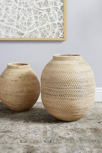 Deco 79 VASE, Medium, Light Brown