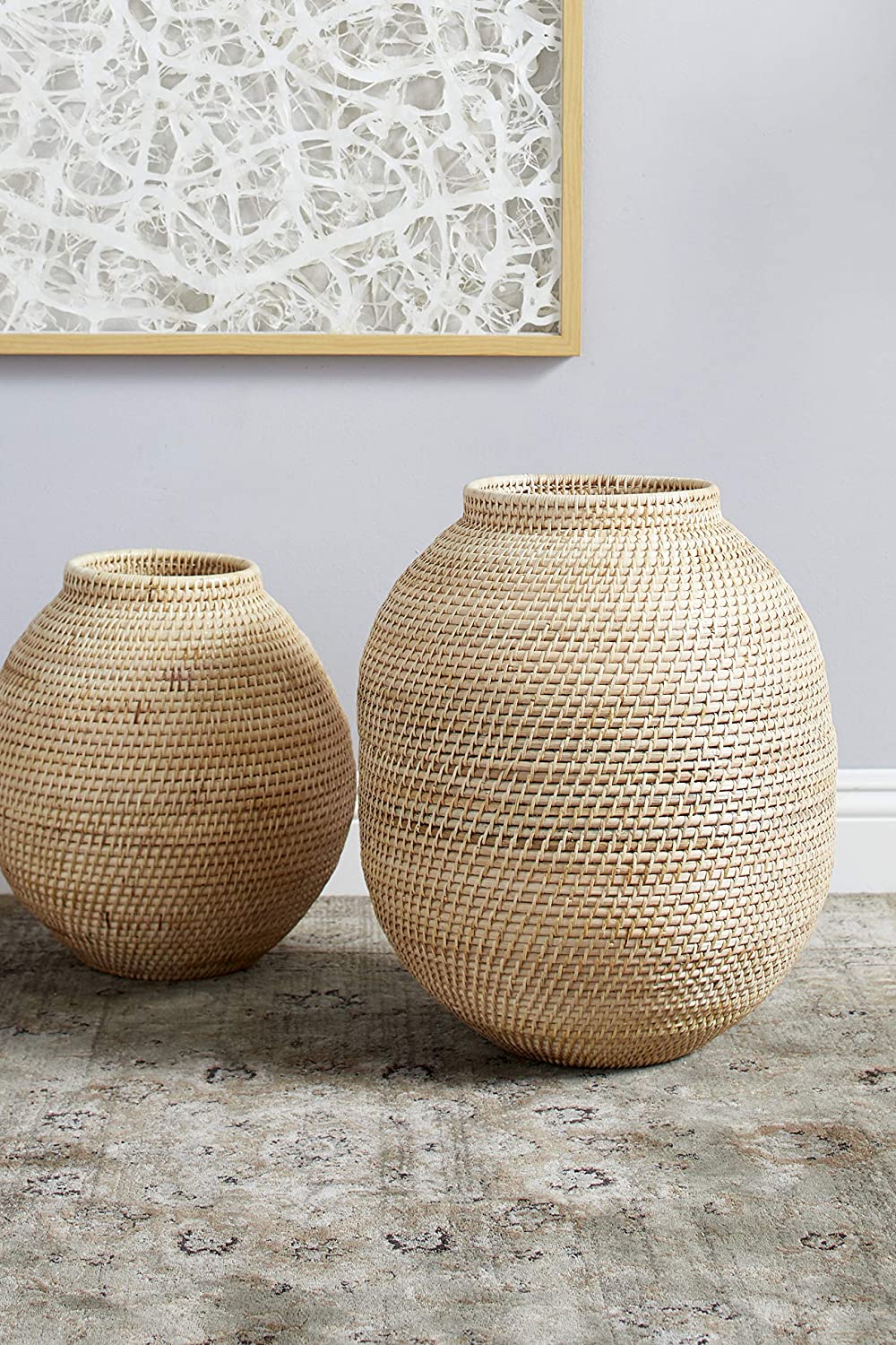 Deco 79 VASE, Medium, Light Brown