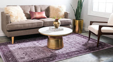 Load image into Gallery viewer, Unique Loom La Jolla Collection Tone-on-Tone Traditional Purple Area Rug (7' 0 x 10' 0)