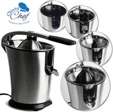 Load image into Gallery viewer, Electric Citrus Juicer Fruit Machines - Stainless Steal Electric Citrus Jucers Machine Fruit Squeezer Orange Lemon Lime Electric Citrus Juicers Extractor With Anti - Drip Citrus Press 160 Watt Motor