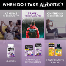 Load image into Gallery viewer, Elderberry 300mg (per serving) + Vitamin C &amp; Zinc - Airborne Gummies (60 Count in a Bottle), Gluten-Free Immune Support Supplement With Vitamins C, D &amp; E, No Artificial Sweeteners &amp; No Color Added