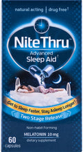 Load image into Gallery viewer, NiteThru Advanced Sleep Aid, Non-Habit Forming, Melatonin Dietary Supplement