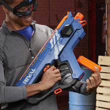 Load image into Gallery viewer, Perses Mxix-5000 Nerf Rival Motorized Blaster (Blue) -- Fastest Blasting Rival System, up to 8 Roundsper S -- Rechargeable Battery, Quick-Load Hopper