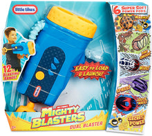 Load image into Gallery viewer, Little Tikes 651267 Mighty Blasters Dual Blaster Toy Blaster with 6 Soft Power Pods by