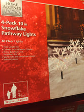 Load image into Gallery viewer, 10 Inch Snowflakes Pathway Lights, 4 Pack