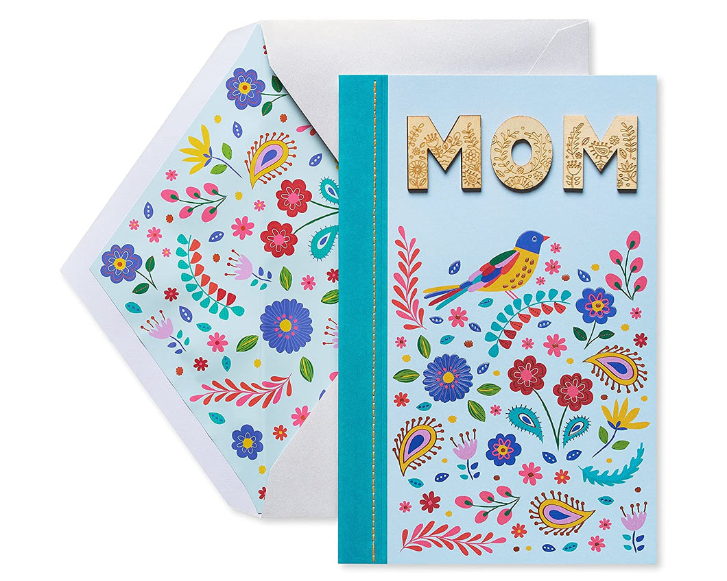 American Greetings Colorful Bird Mother's Day Greeting Card with Foil