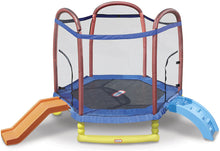 Load image into Gallery viewer, Little Tikes 7' Climb 'N Slide Trampoline