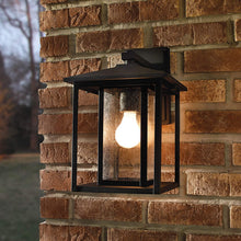 Load image into Gallery viewer, Sea Gull Lighting 88027-12 Hunnington One-Light Outdoor Wall Lantern Outside Fixture, Large, Black Finish