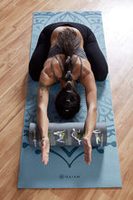 Load image into Gallery viewer, Gaiam Restore Foam Roller with Self-Guided Exercise Illustrations Printed on Massage Roller, 18 Inch