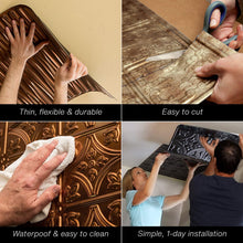 Load image into Gallery viewer, FASÄDE Portrait Decorative Vinyl Glue Up Ceiling Panel (One 2ft x 4ft Panel)