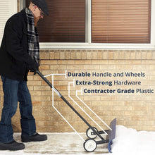 Load image into Gallery viewer, The Snowcaster 30SNC Wheeled Snow Pusher Shovel, Blue