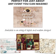 Load image into Gallery viewer, Blissful Living Set of 4 Placemats, Stain Resistant - Decorate Your Kitchen Table with Our Beautiful Rectangle pad placemat