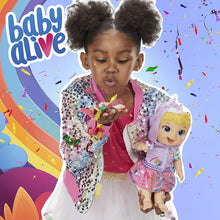 Load image into Gallery viewer, Baby Alive Tinycorns Doll, Unicorn, Accessories, Drinks, Wets, Blonde Hair Toy for Kids Ages 3 Years and Up